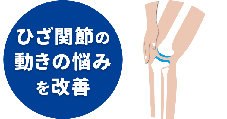 ひざ関節の動きの悩みを改善